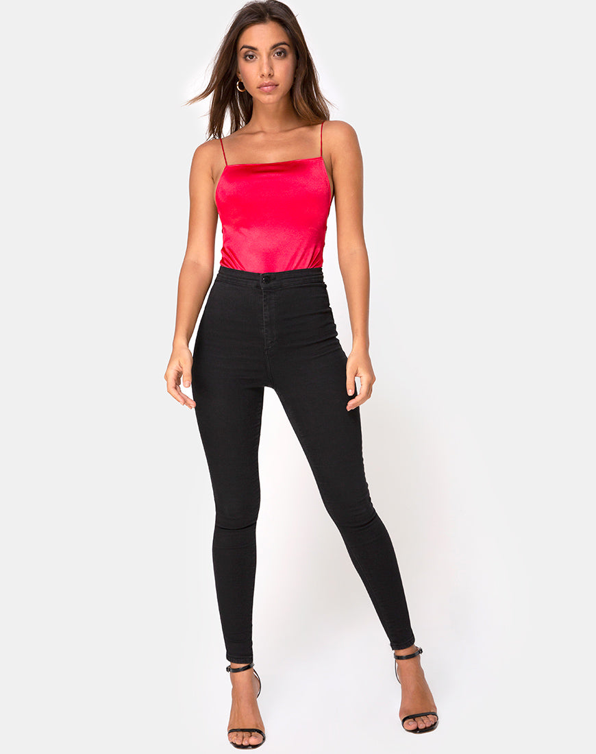 Image of Koza Bodice in Satin Red