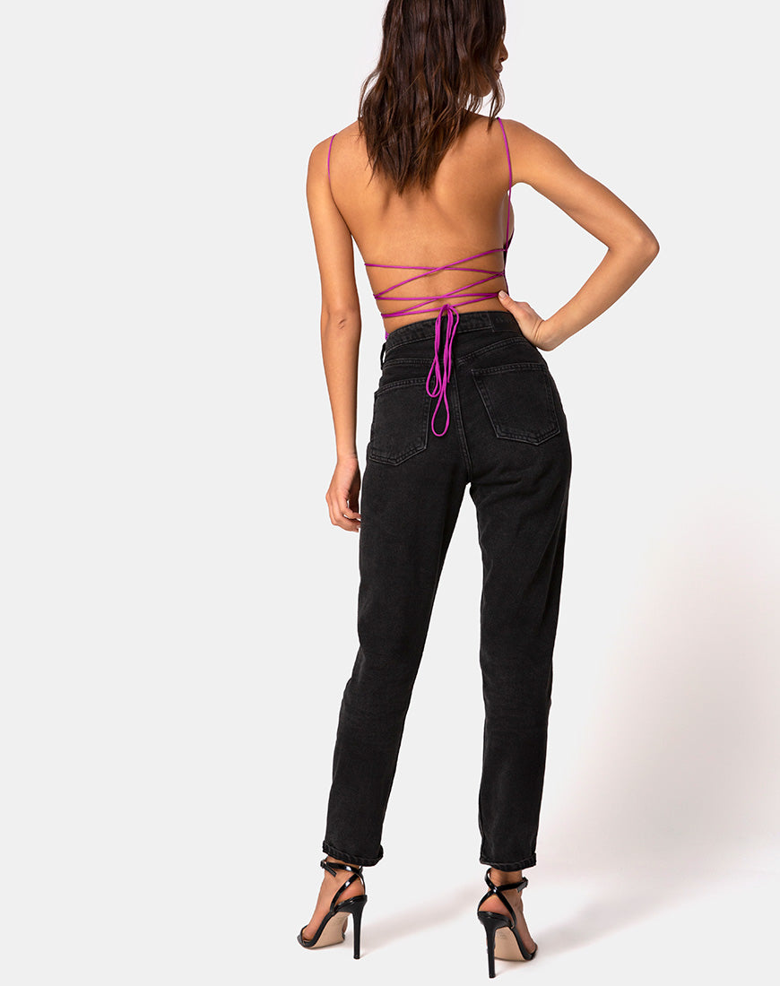 Image of Koza Bodice in Satin Violet