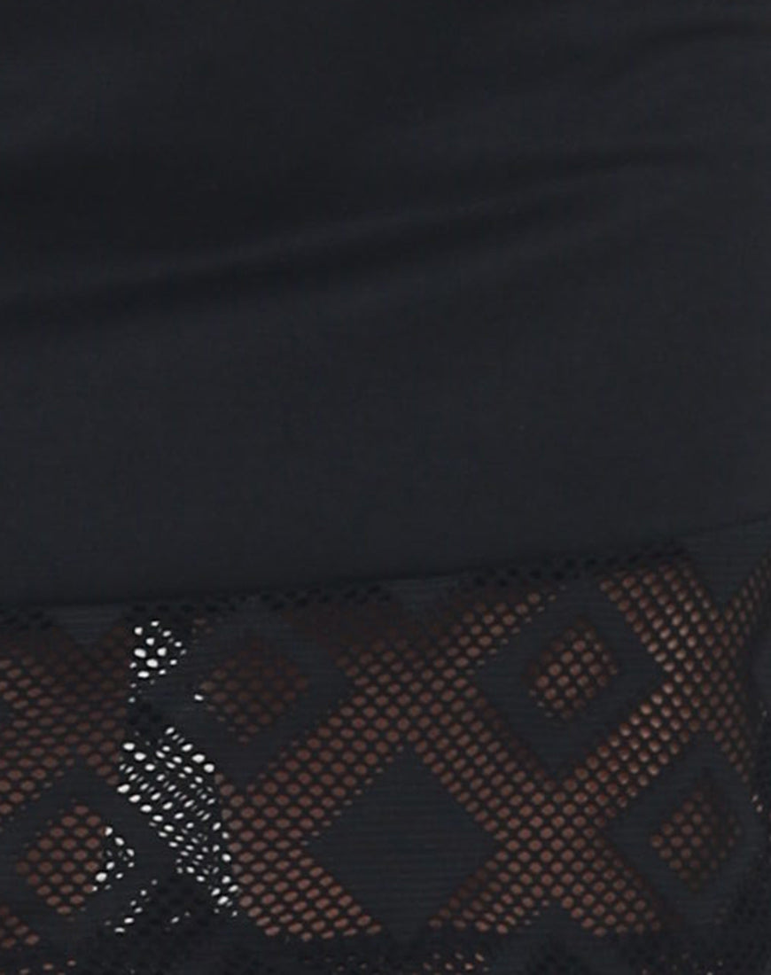 Image of Lana Skirt in Diamond Net Black