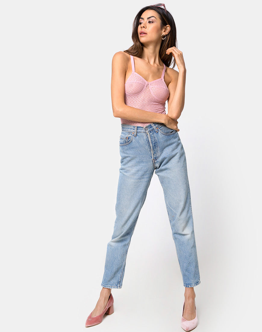 Image of Lanora Bodice in Lacey Knit Blush