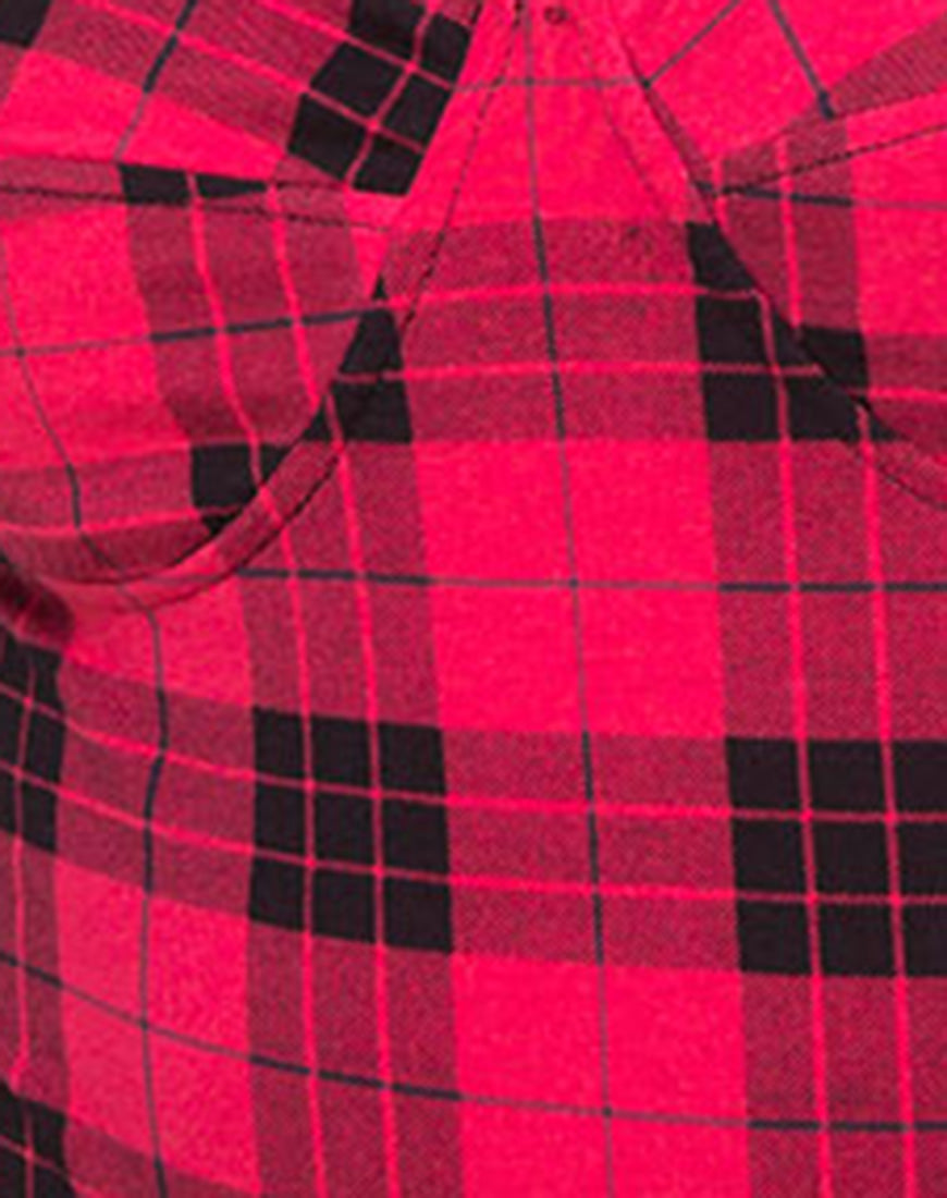Image of Lantas Bodice in Winter Plaid Red Black