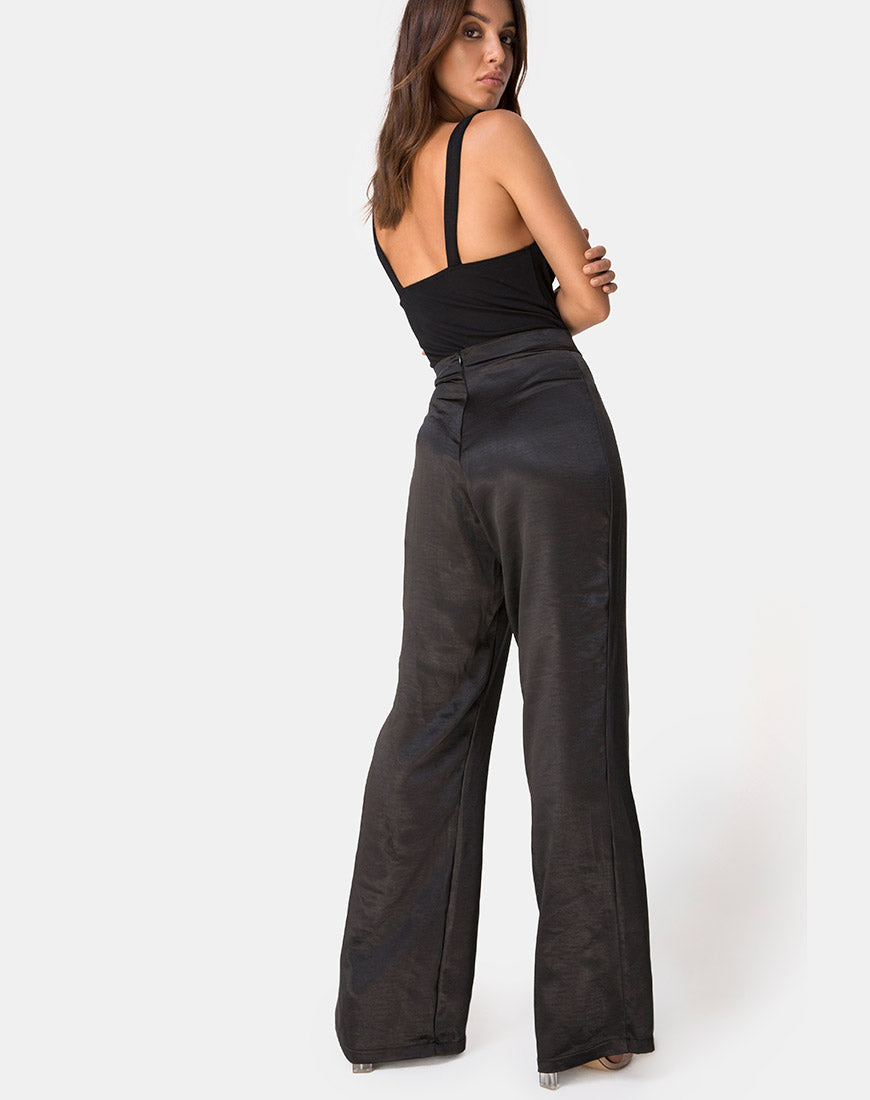 Image of Lantas Bodice in Black with Metal Chain