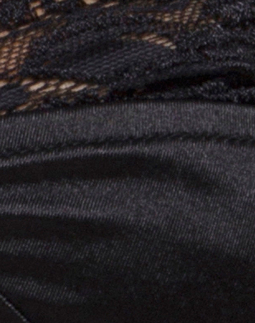 Image of Letta Bodice in Black with Lace Trim