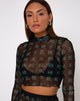 Image of Laria Top in Hidden Charm Black and Peppermint