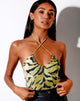 Image of Larisa Bodice in Tiger Full Khaki