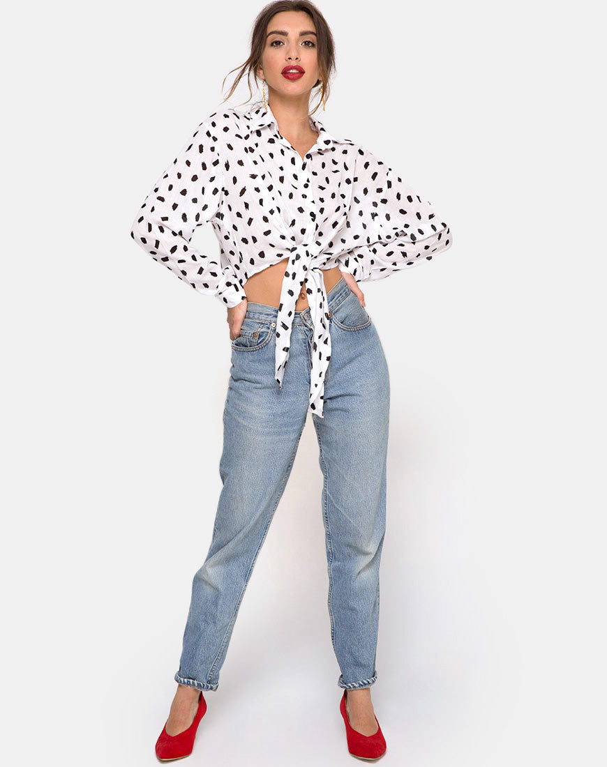 Image of Lauv Shirt in Diana Dot White