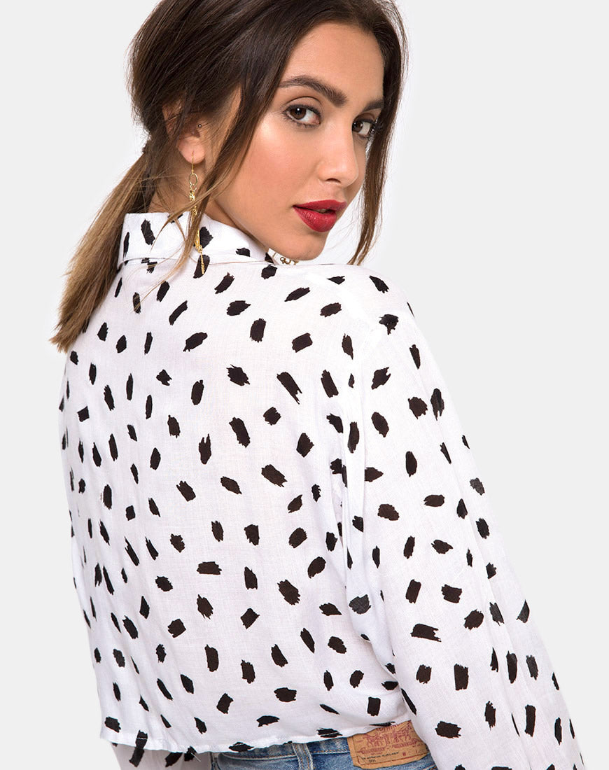 Lauv Shirt in Diana Dot White