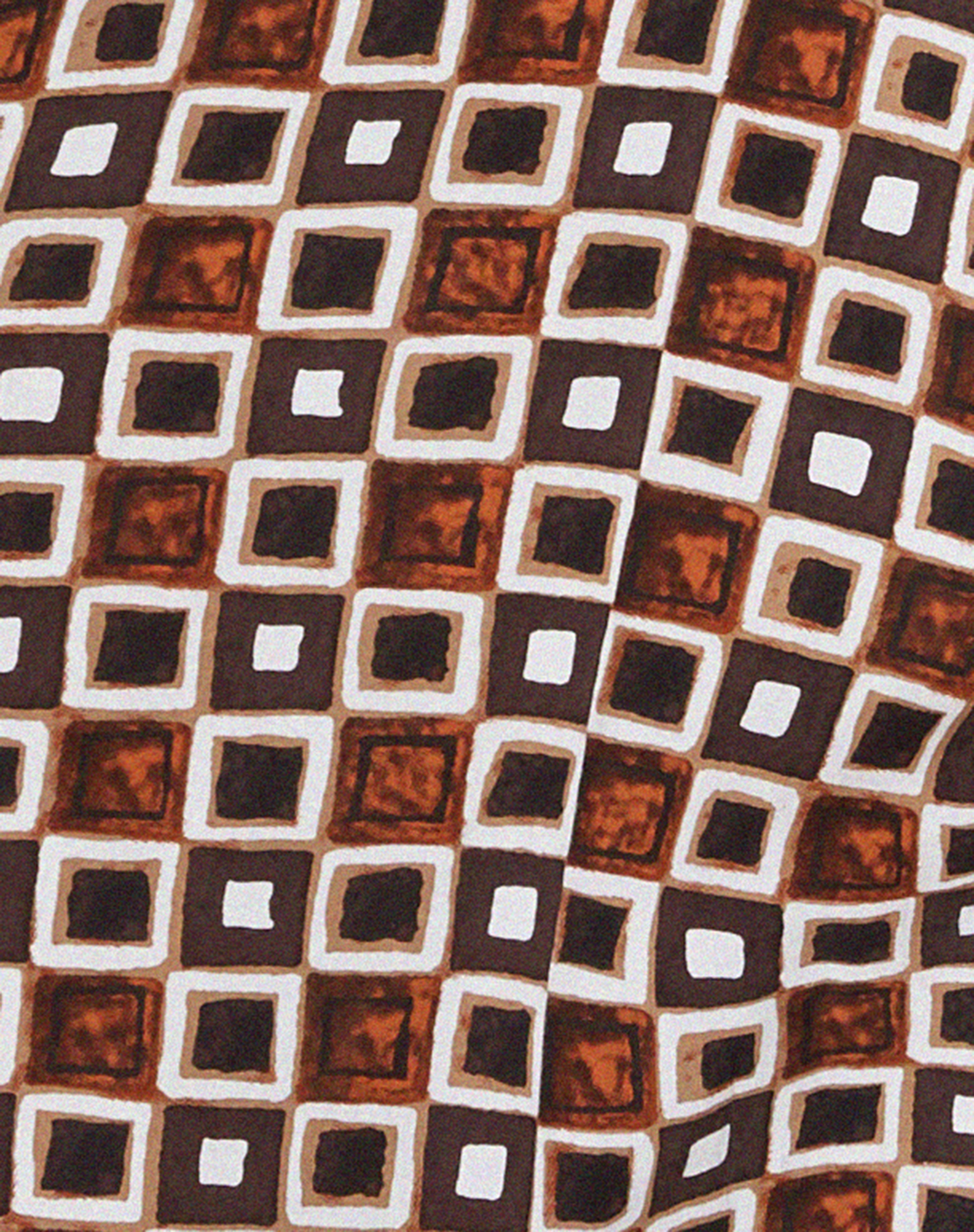 Brown Printed V Neckline Halterneck A-Line Mini Dress