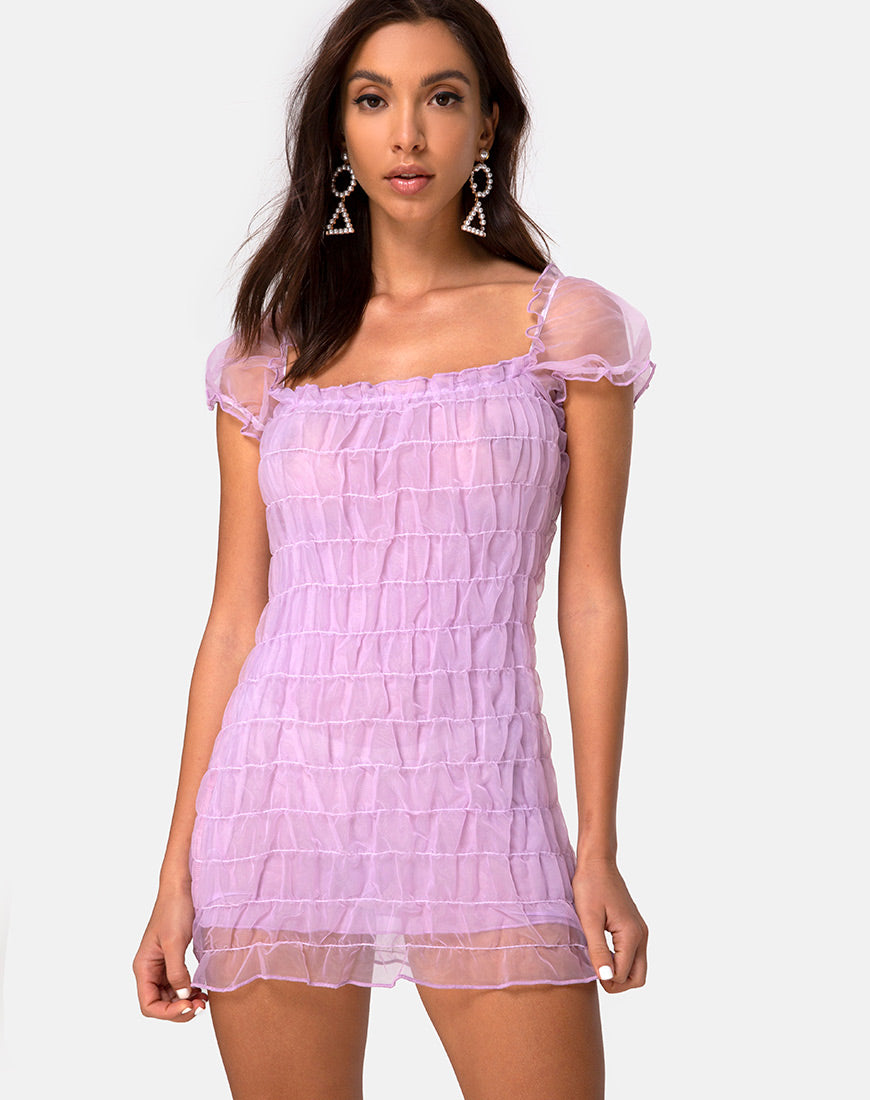Lenira Mini Dress in Lilac
