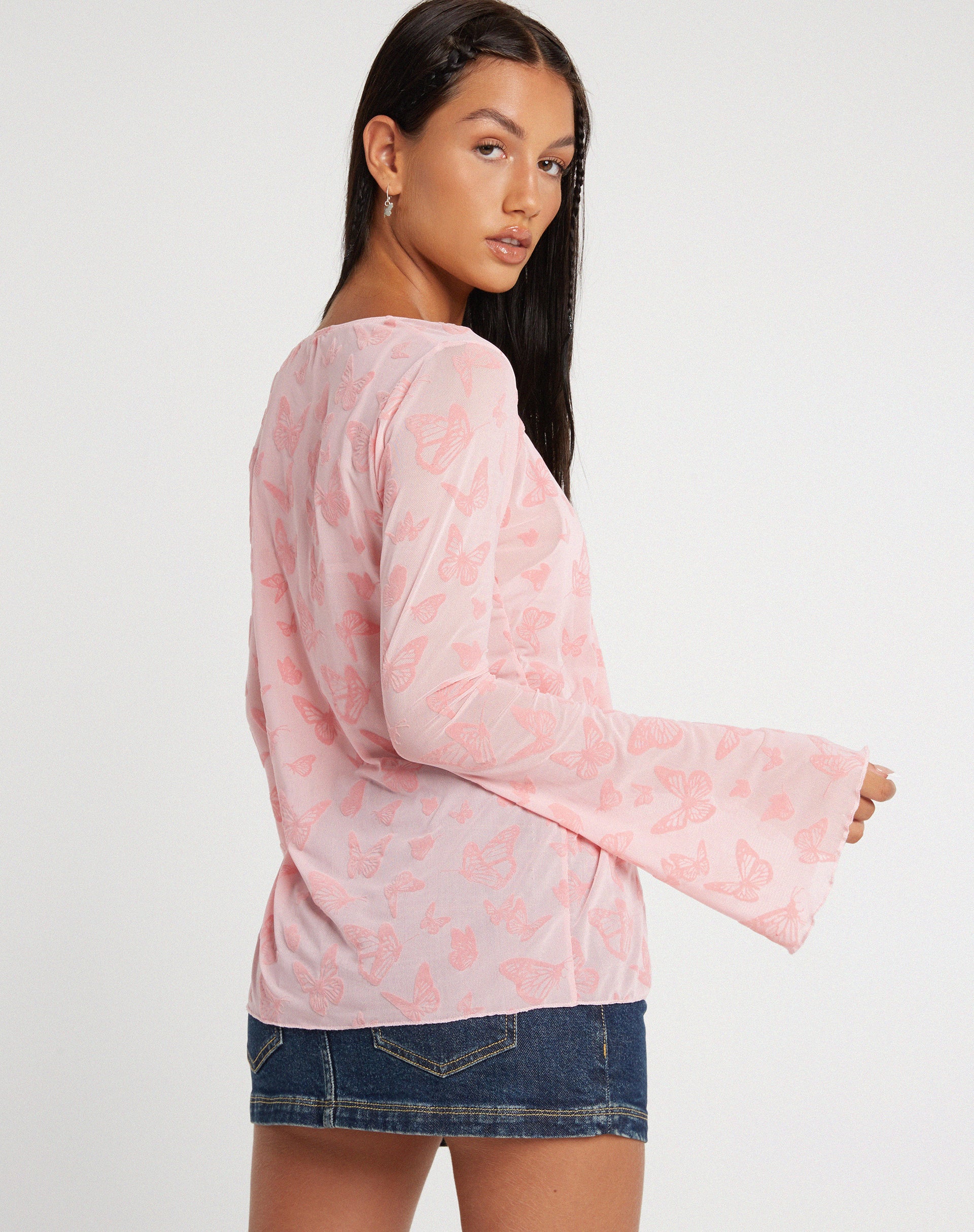 image of Leony Cardi in Butterfly Pink Flock