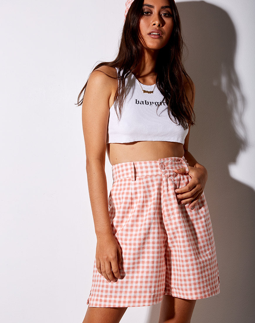 Image of Lexta Short in Pink Check