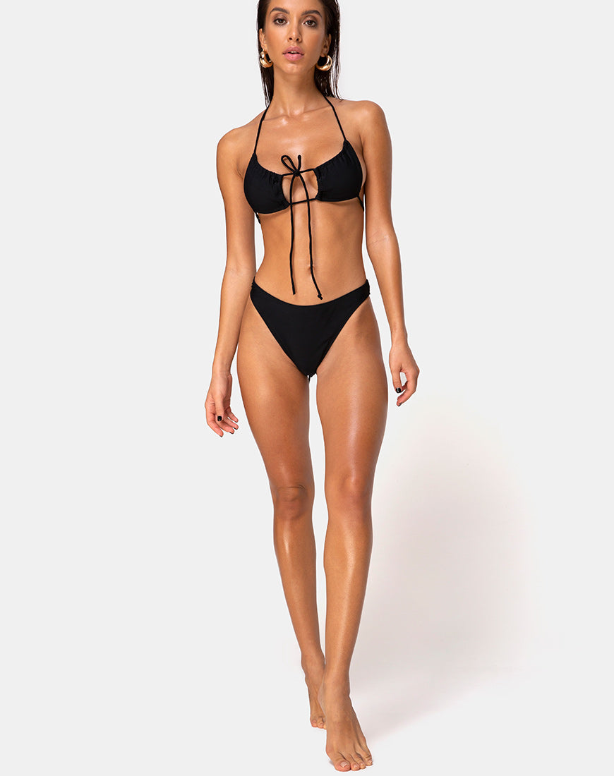 Image of Lillen Bikini Top in Matte Black