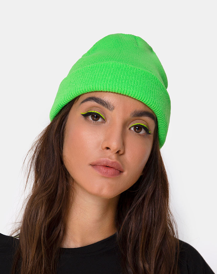 Image of Beanie Hat in Slime Green