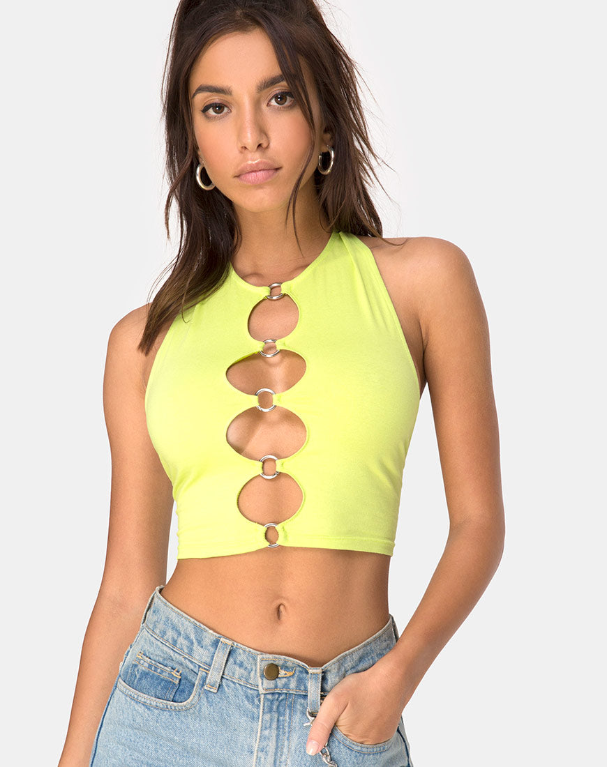 Image of Lini Crop Top in Lime