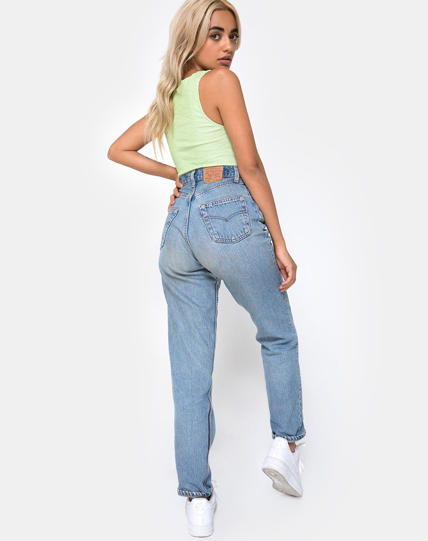 Image of Lisari Bodice in Rib Pastel Lime