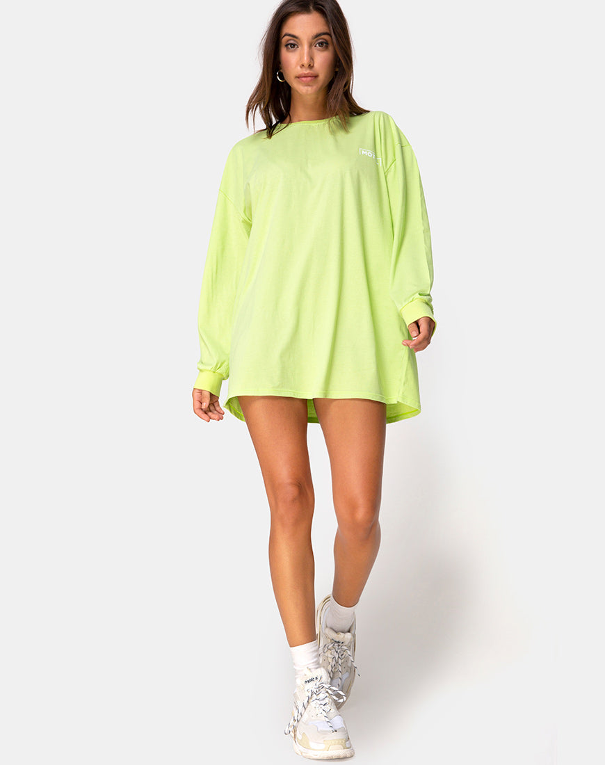 Image of Lotsun Sweatshirt in Motel No Vacancy Fluro Green