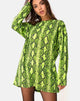 Image of Lotsun Jumper Dress in Snake Lime