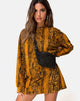 Image of Lotsun Jumper Dress in Snake Mustard