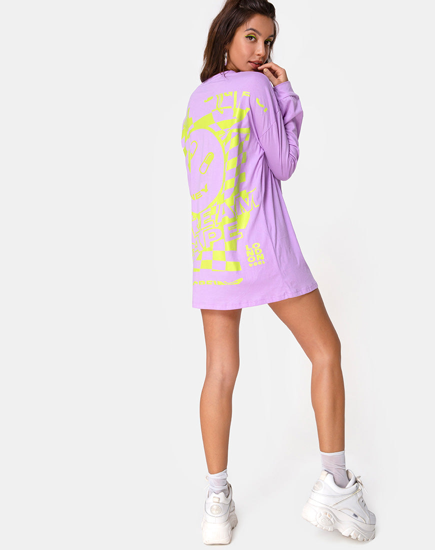 Image of Lotsun Sweatshirt in Purple Yellow Dream Scape