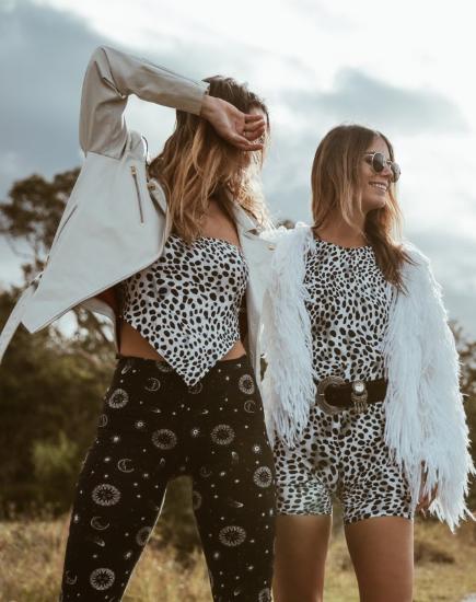 Tielda Crop Top in Dalmatian