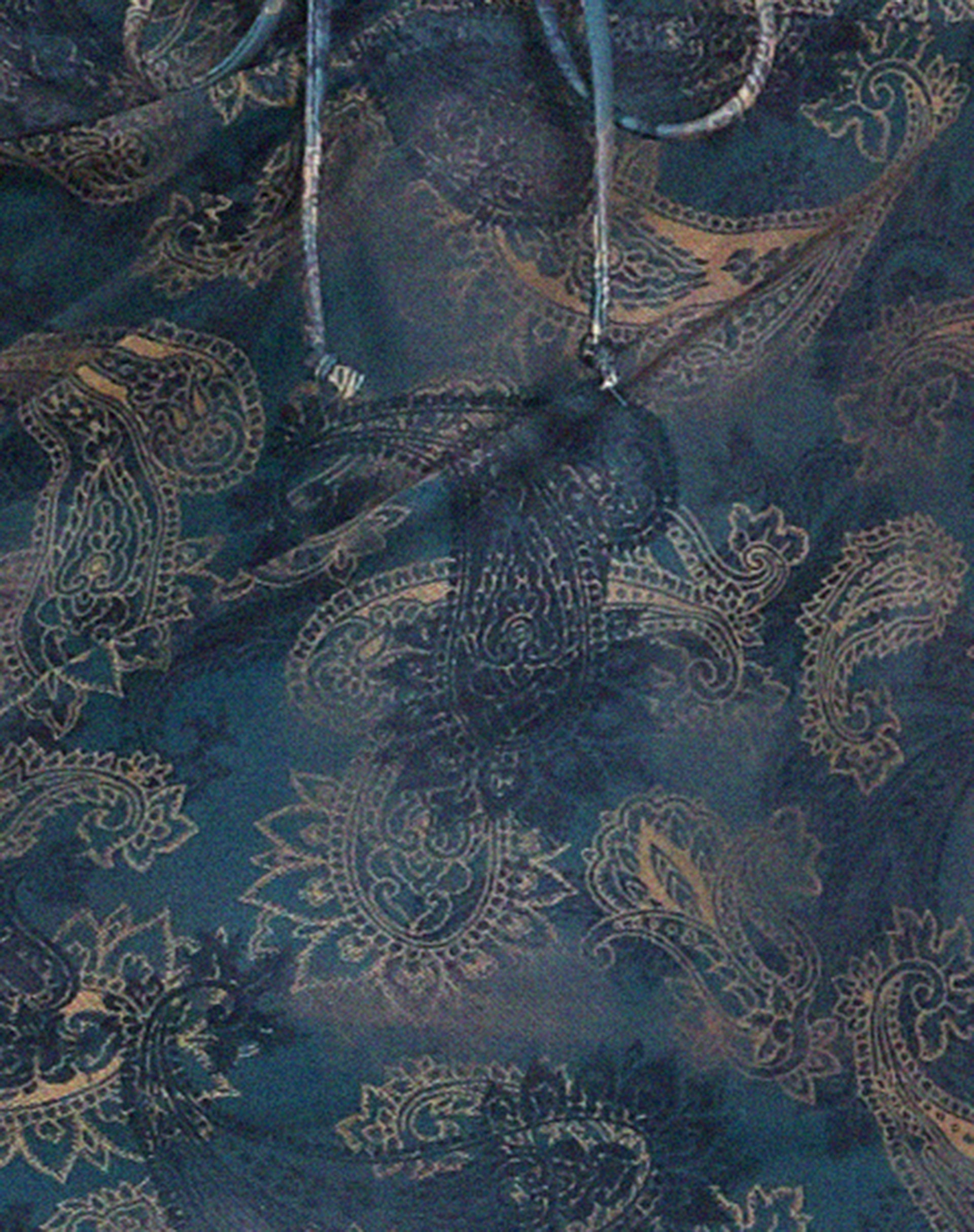 lunama mesh midi dress in tonal blue paisley Lunama Mesh Midi Dress in Tonal Blue Paisley