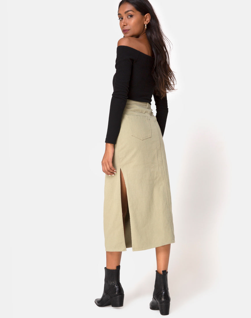 Image of Lyra Midi Skirt in Sage