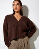 Image of Mabel Jumper in Knit Choco Brown
