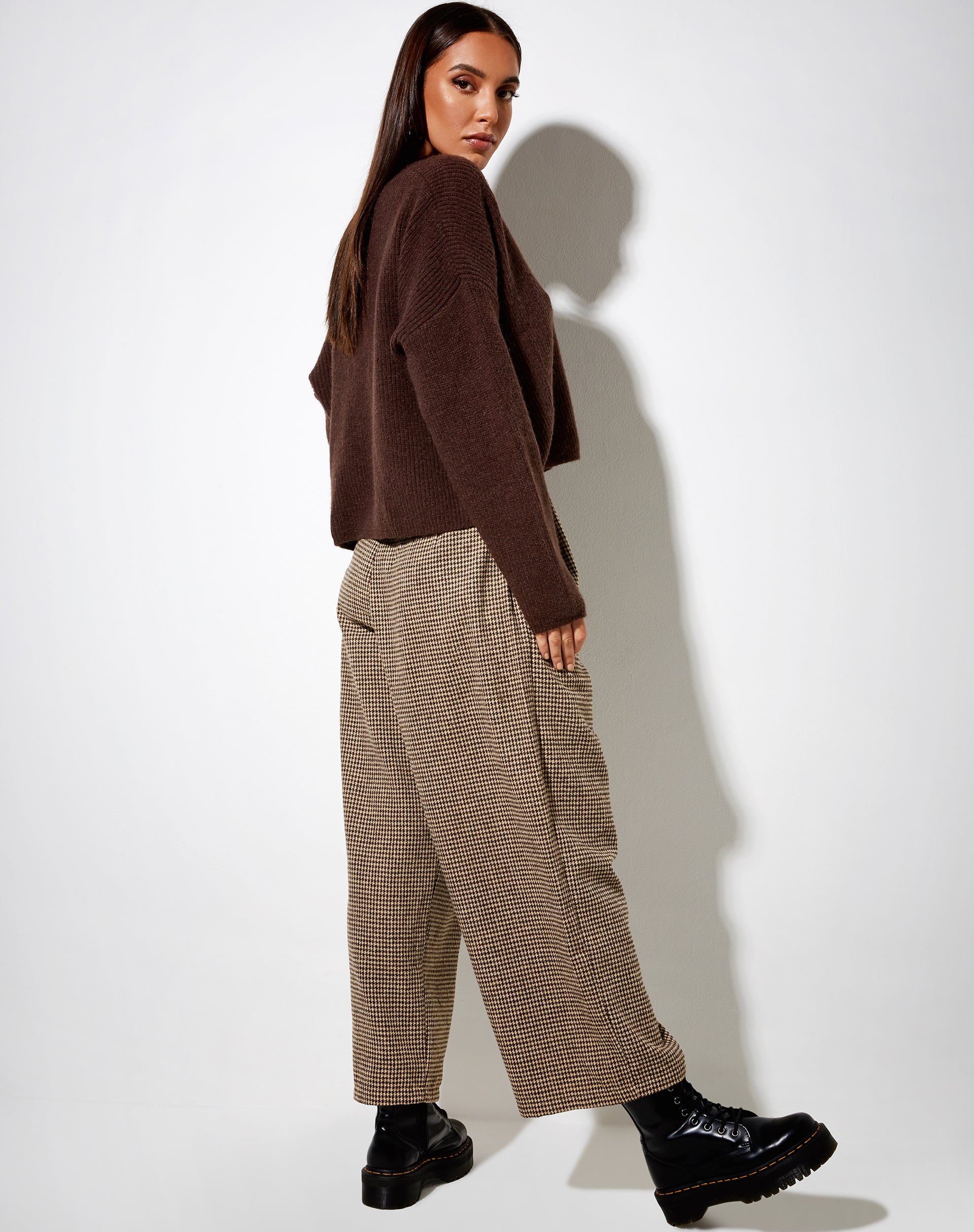 Image of Mabel Jumper in Knit Choco Brown