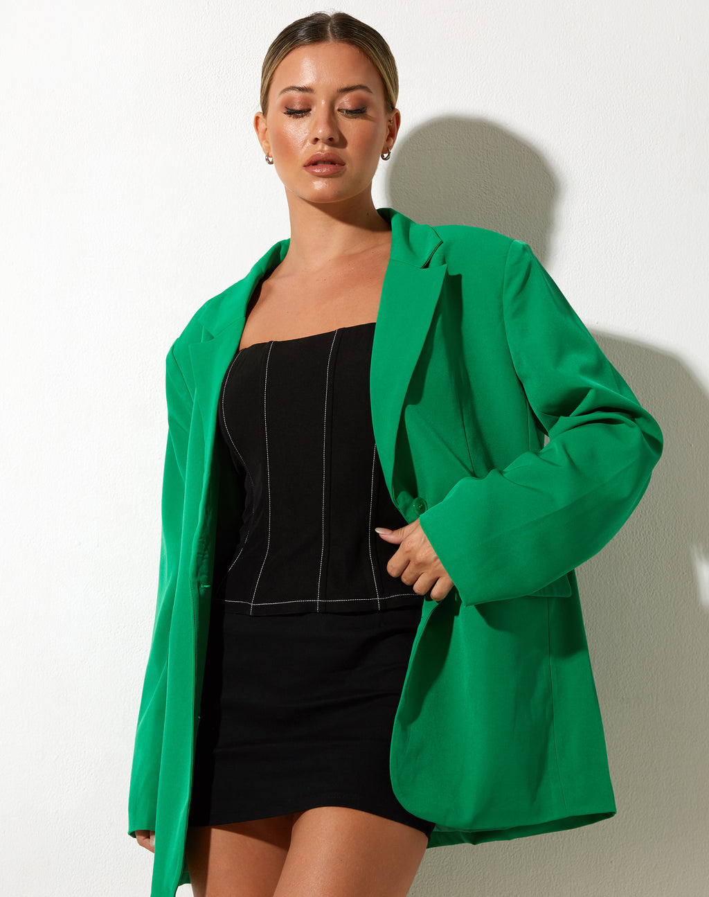 Maiwa Blazer in Tailoring Green