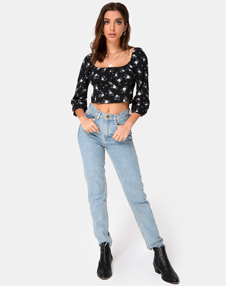 Image of Malon Crop Top in Dark Tulip