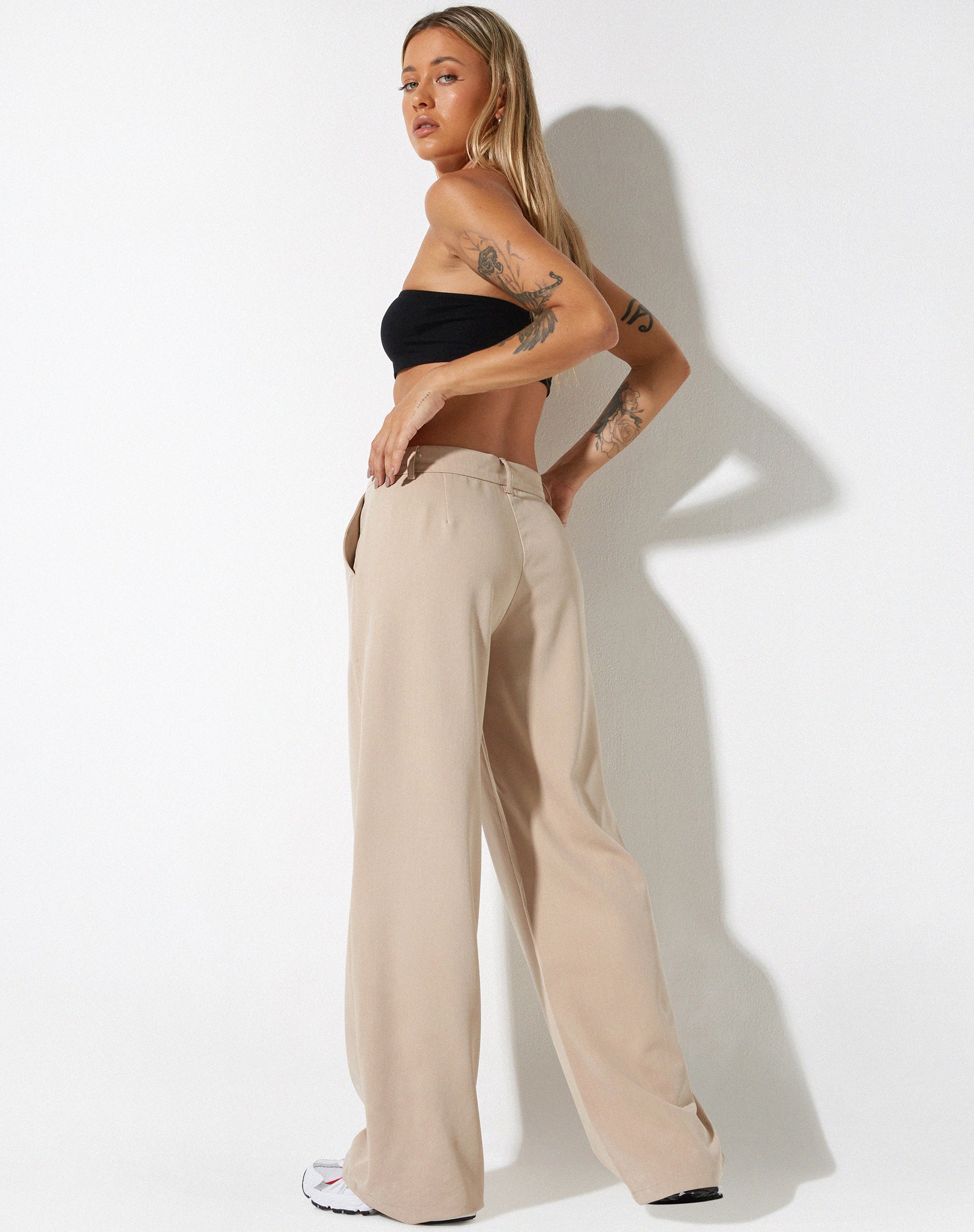 image of Abena Trouser in Soft Tailoring Beige