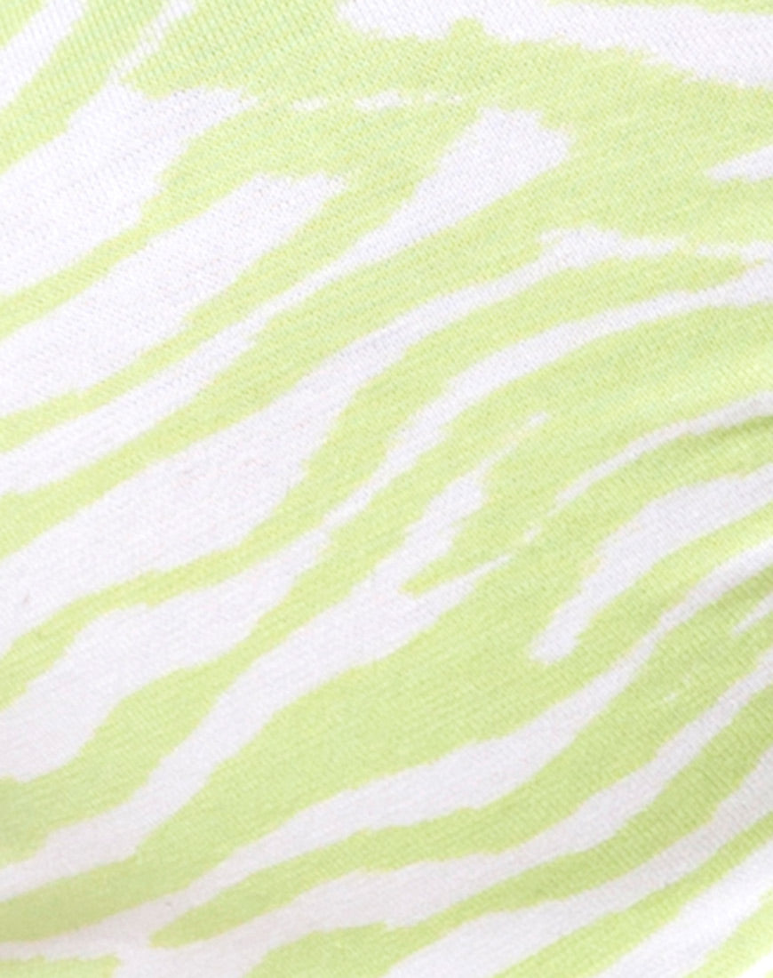 Image of Malz Crop Top in Classic Zebra lime