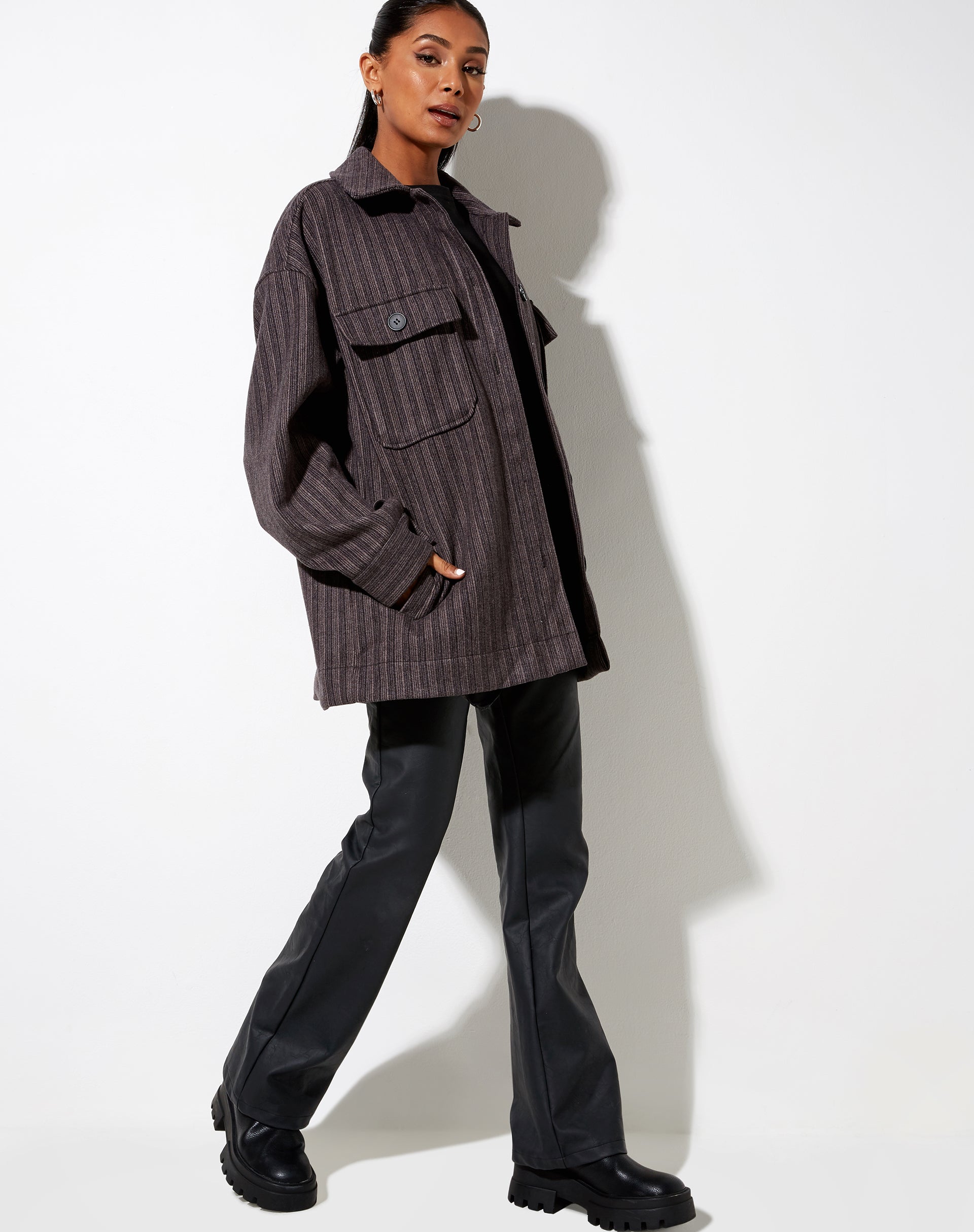 Long Sleeve Black and Grey Stripe Lumberjack Shirt | Marcel ...