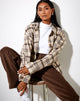 Image of Marcella Shirt in Check Light Tan