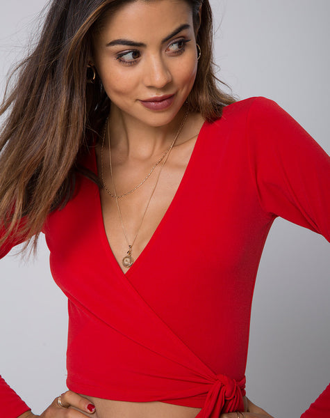 wrap red top