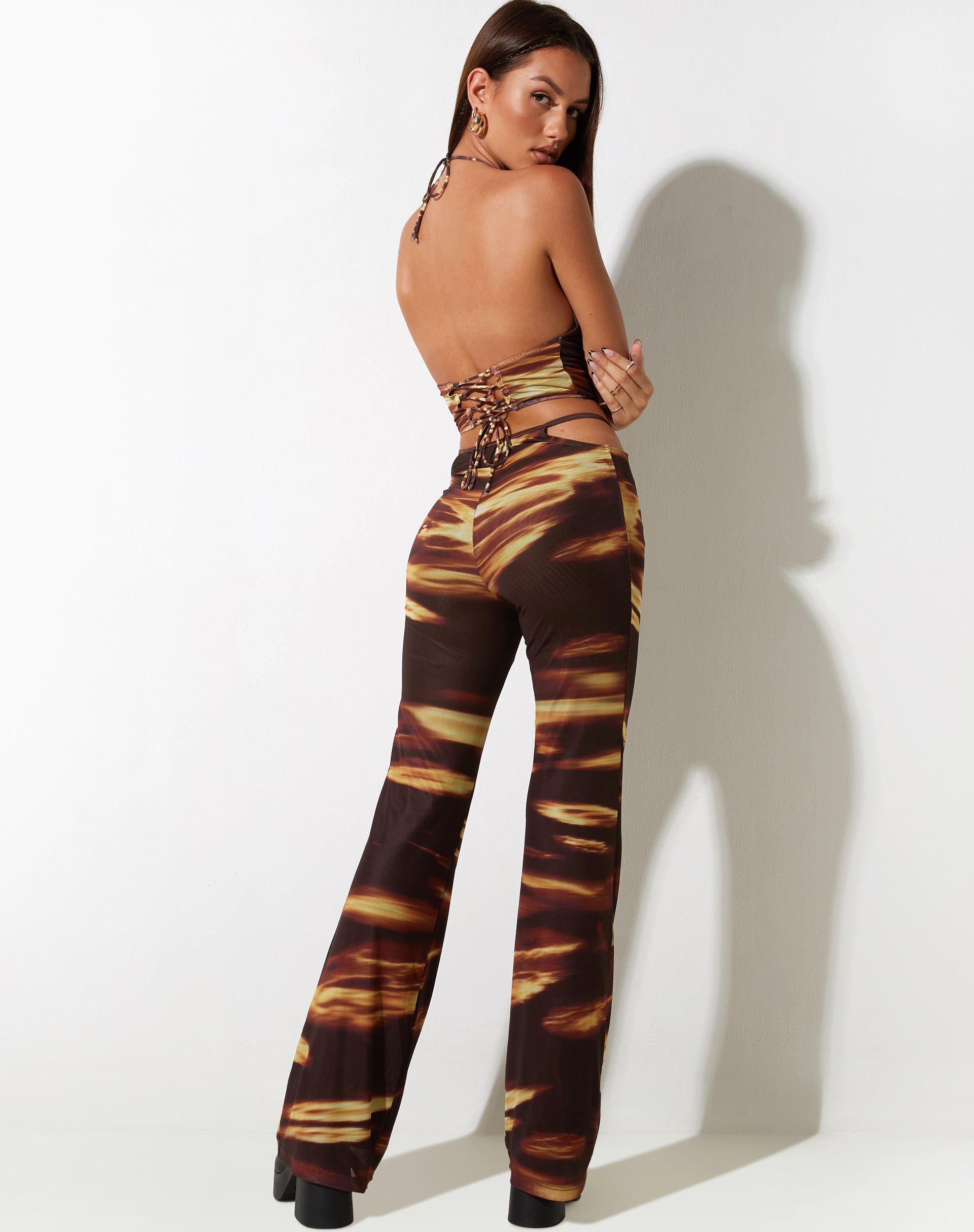Image of MOTEL X IRIS Mares Flare Trouser in Bleach Drip