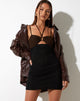 Image of MOTEL X IRIS Isma Mini Dress in Mesh Black and Brown