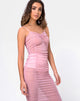 Image of Mauna Bodycon Dress in Sheer Knit Blush