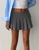 Image of Casini Pleated Micro Skirt in Charcoal
