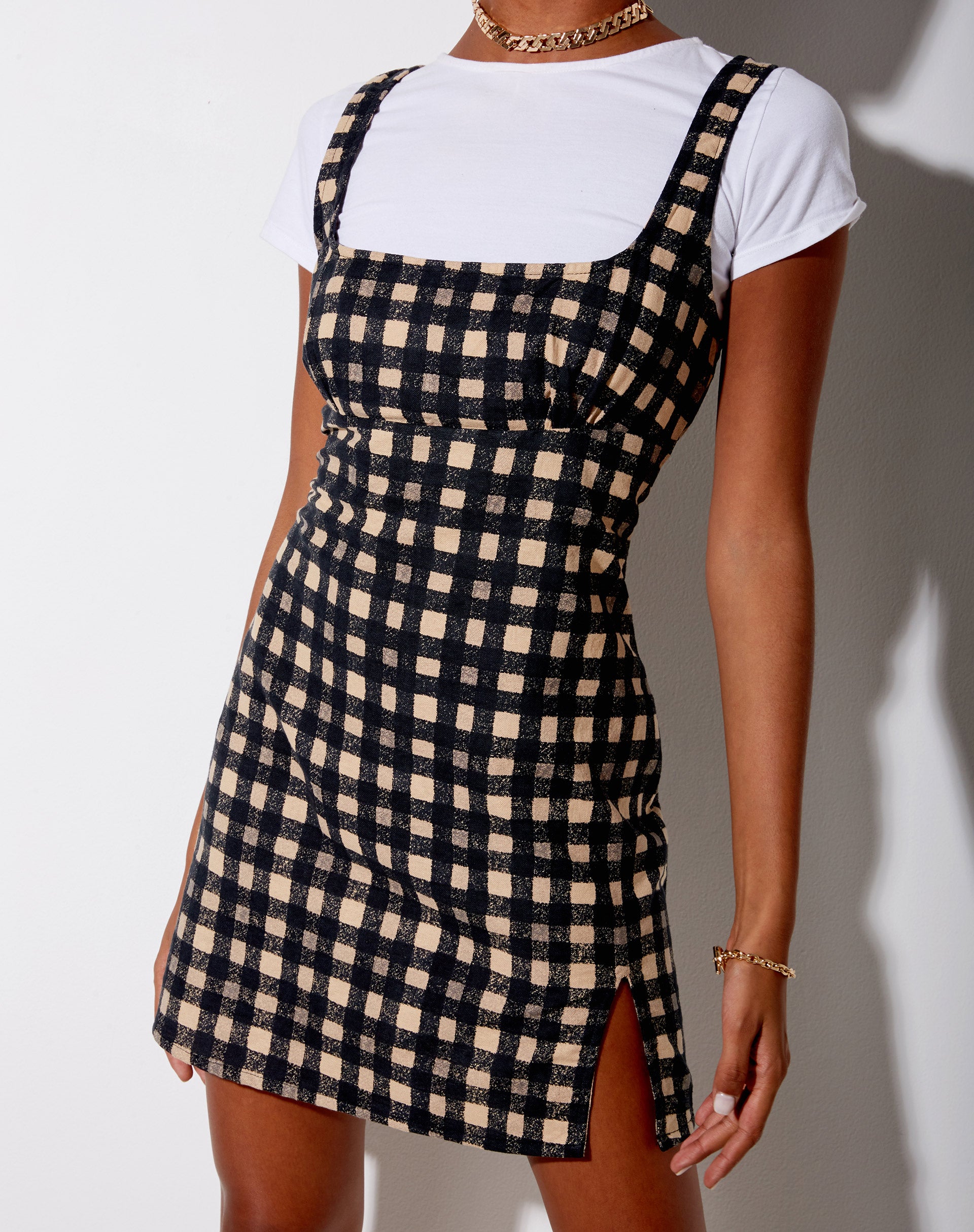 Black and White Check 90's Grunge Mini Dress | Mehra motelrocks.com Black and White Check 90's Grunge Mini Dress | Mehra motelrocks.com