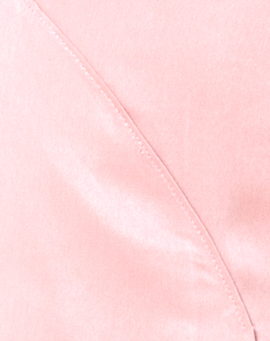 Image of Melanta Maxi Prom Skirt in Satin Blush