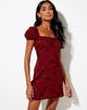 Image of Menta Mini Dress in Satin Rose Mulberry