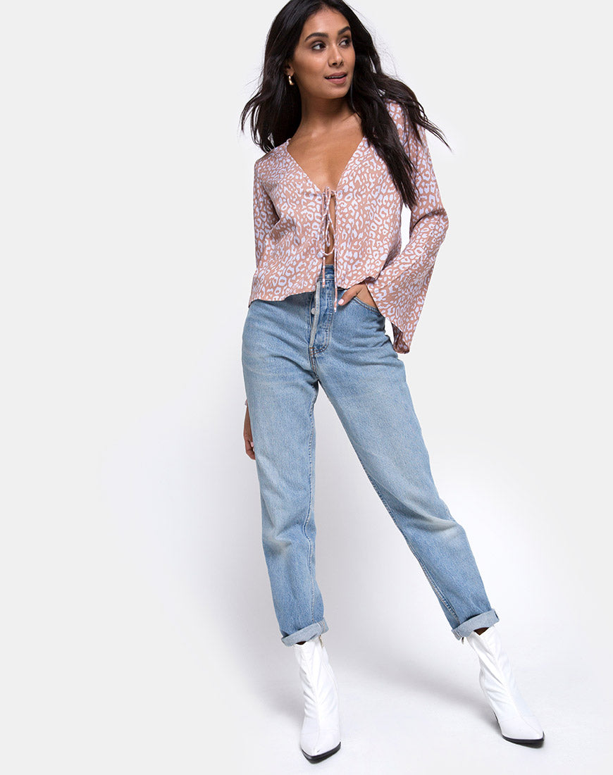 Image of Merida Blouse in Leopard Spot