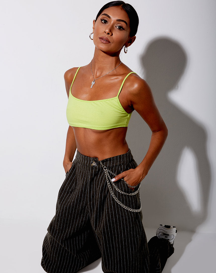 Image of Micro Crop Top in Lime