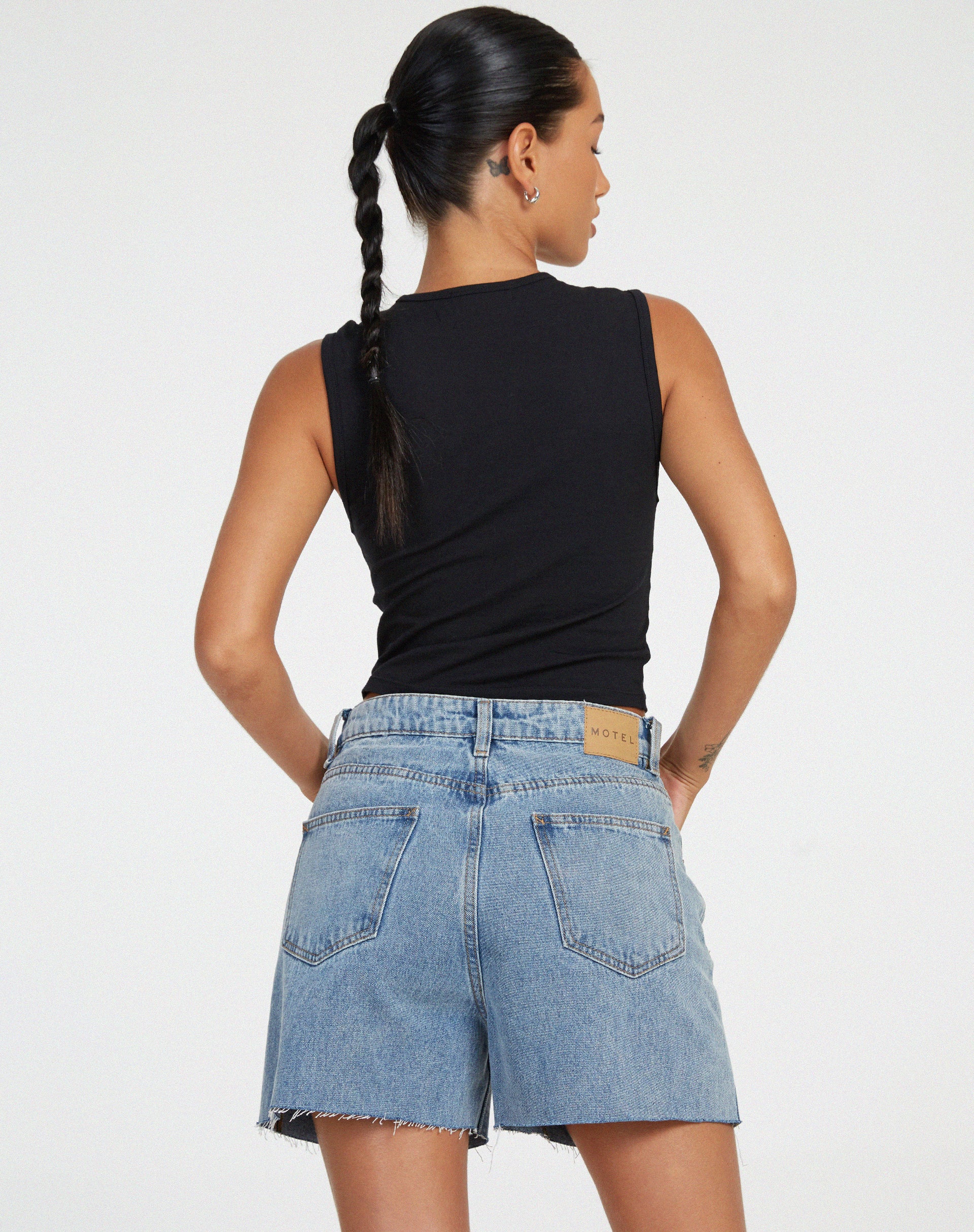 image of Mid Length Short in Light Wash