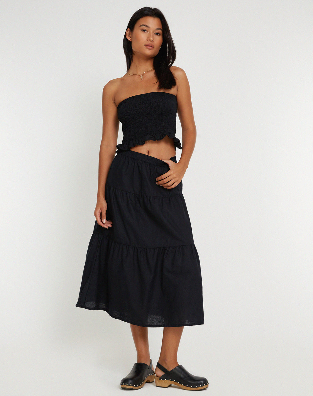 Midaxi Skirt in Black