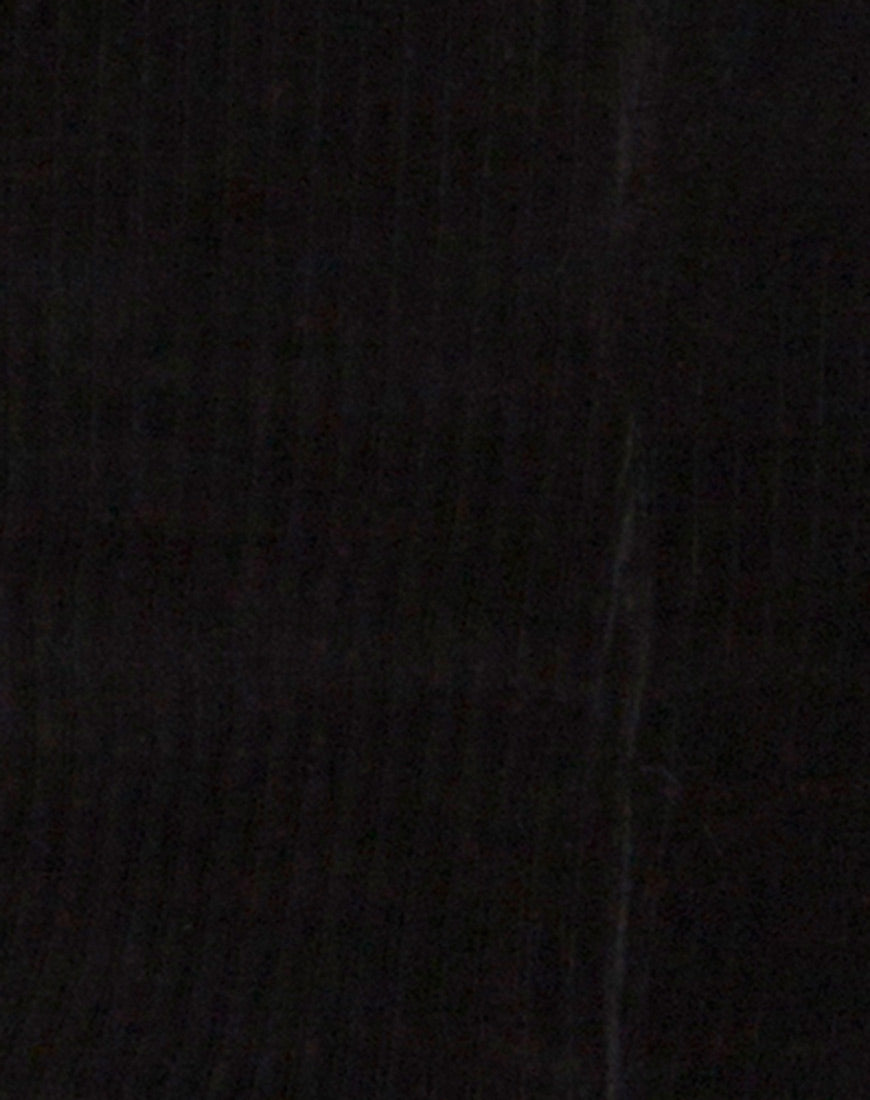 Image of Cheri Midi Skirt in Rib Black