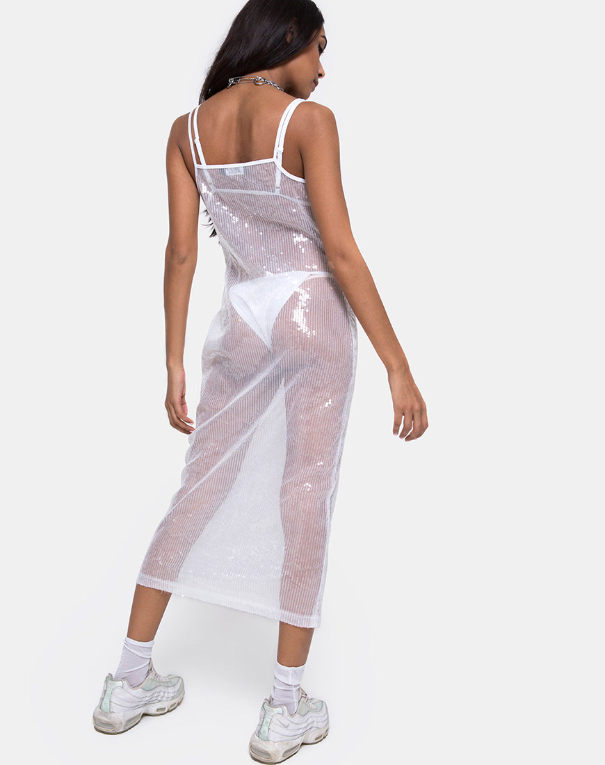 Image of Midnight Sheer Dress in Clear Sequin