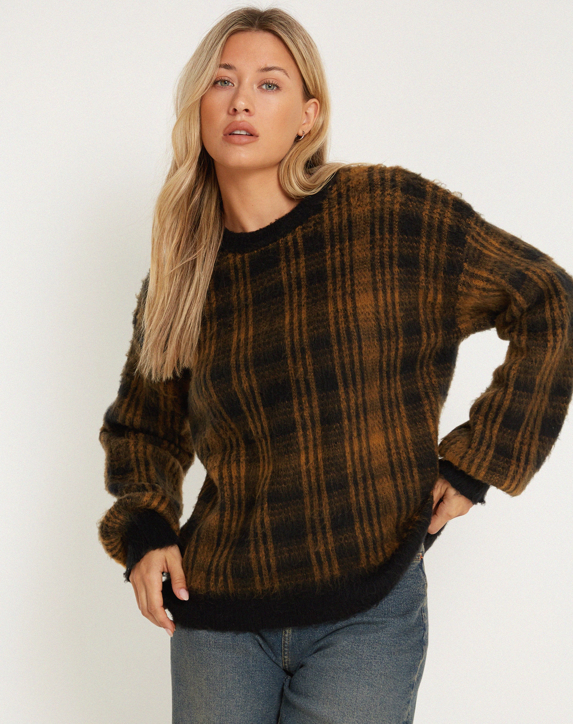 Black wooly jumper hotsell