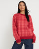 image of Mihail Knitted Jumper in Red and Pink